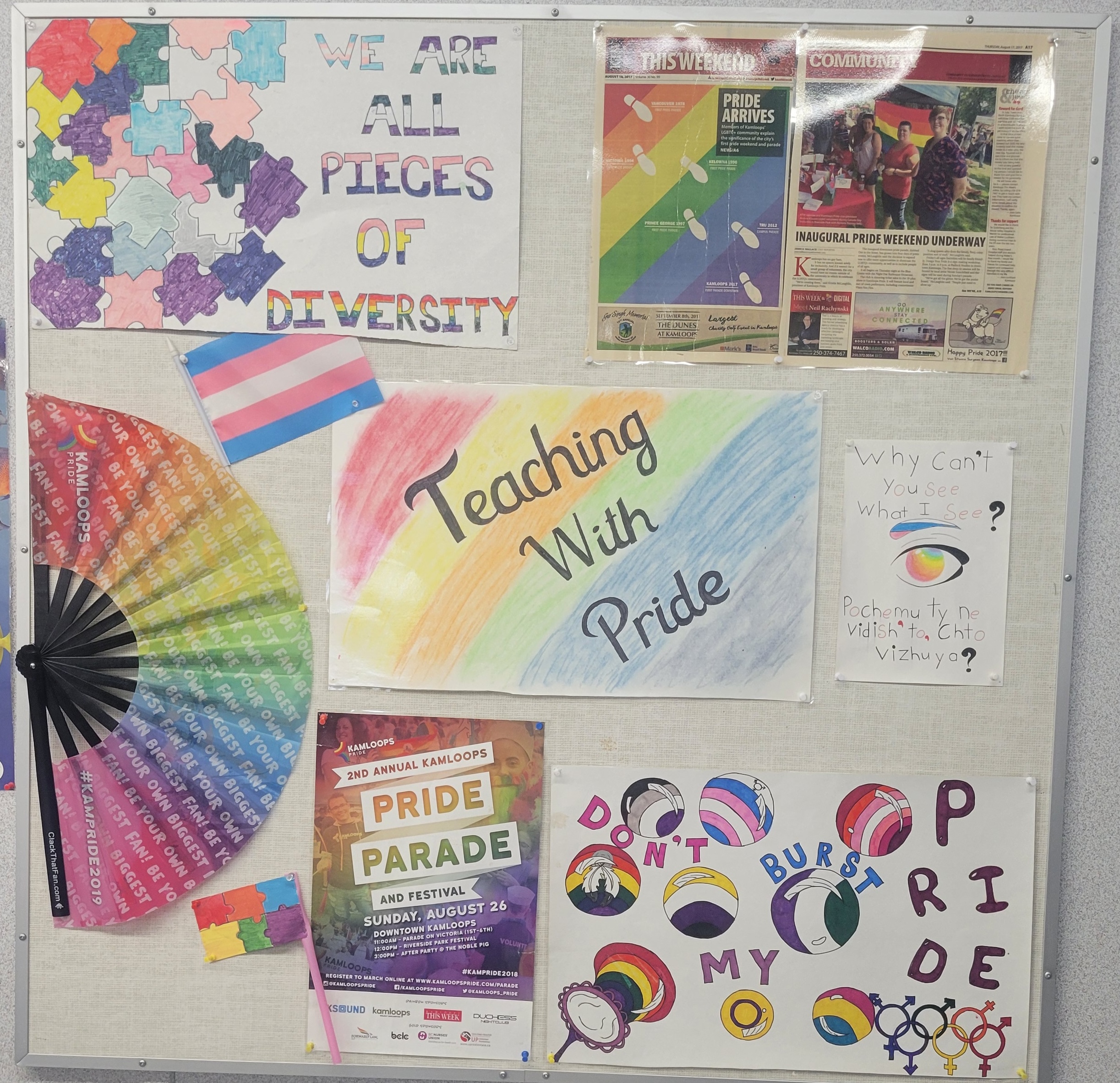 Image provided by Nichelle Penney Teaching with Pride display.