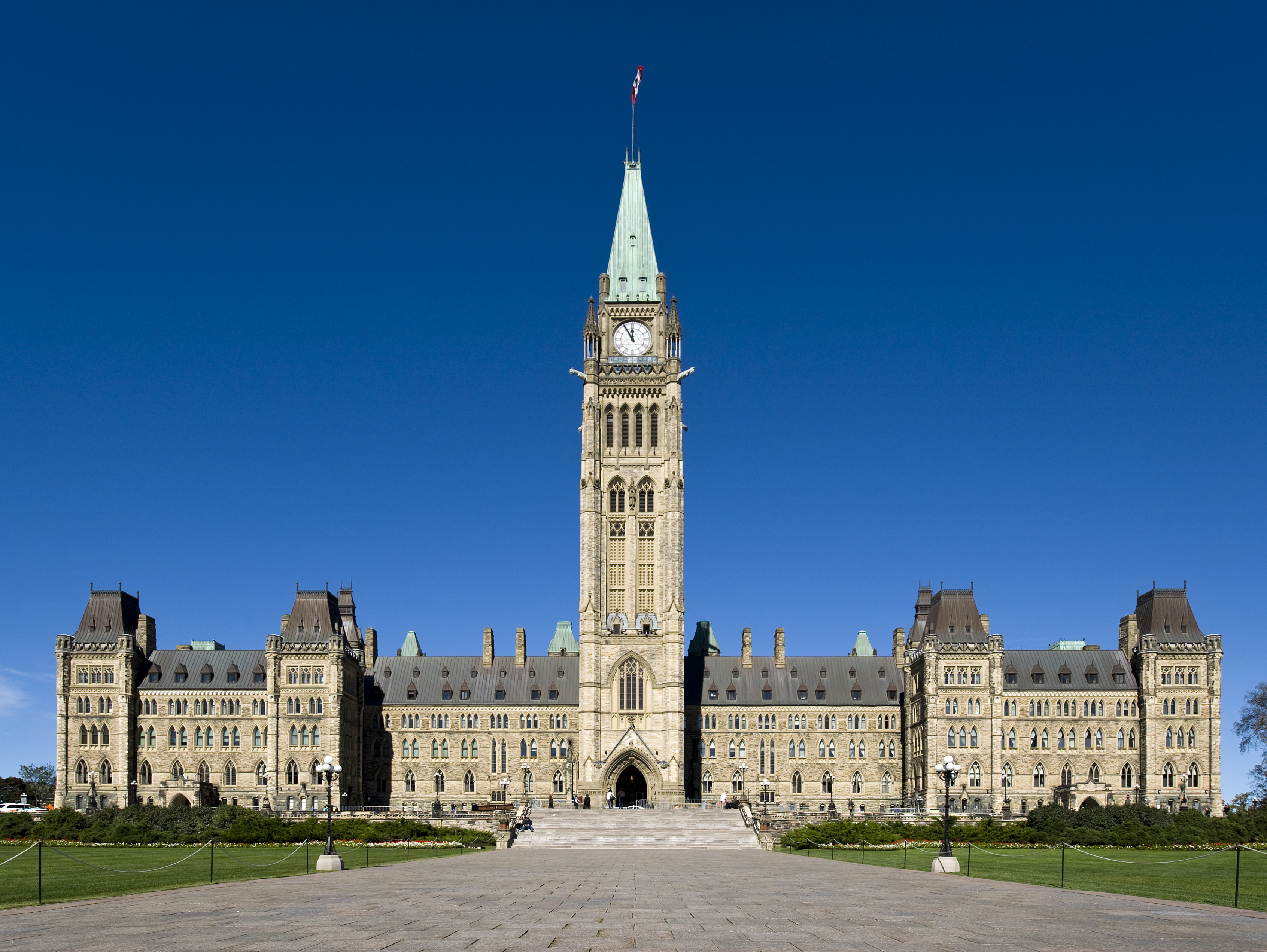 The Centre Block, Canadian Parliament building. Image via Wikimedia Commons. The Centre Block, Canadian Parliament building